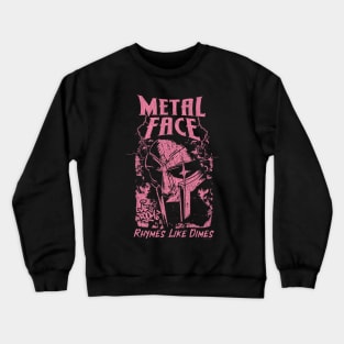 Vintage Bootleg Metal Face Pink Crewneck Sweatshirt